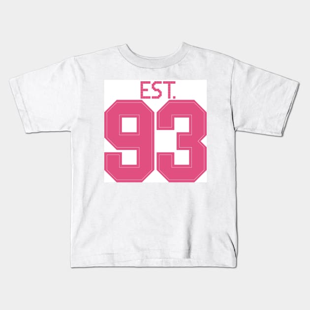 Est. 93 pink Kids T-Shirt by DavidASmith